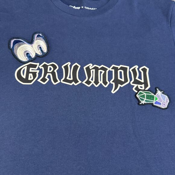 Disney x Coach Grumpy Shirt Size Medium Blue Snow White Limited Edition Tee NWT - Picture 3 of 10